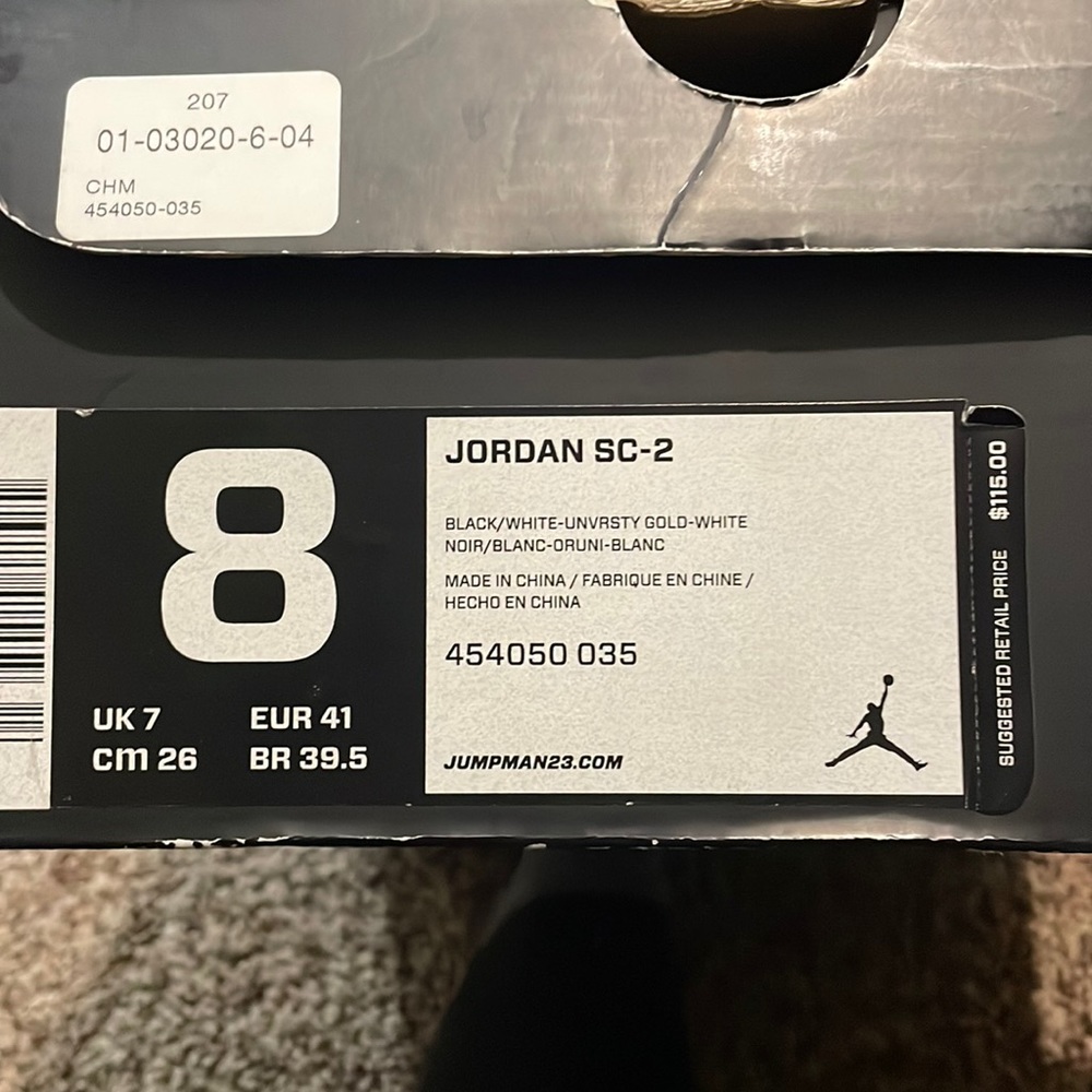 Jordan Sc-2 black and Gold
